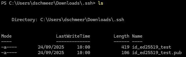 SSH Keygen Result Screenshot